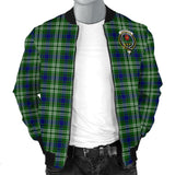 Clan Learmonth Crest Tartan Bomber Jacket ZJ427