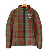 Clan Leask Crest Tartan Padded Jacket RF428