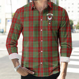 Clan Leask Crest Tartan Long Sleeve Shirt PC557