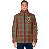 Clan Leask Crest Tartan Padded Jacket RF428