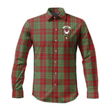 Clan Leask Crest Tartan Long Sleeve Shirt PC557