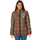 Clan Leask Crest Tartan Padded Jacket RF428