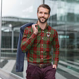 Clan Leask Crest Tartan Long Sleeve Shirt PC557