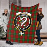 Clan Lennox Crest Tartan Blanket UC432