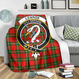 Clan Lennox Modern Crest Tartan Blanket UC431