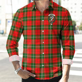 Clan Lennox Modern Crest Tartan Long Sleeve Shirt PC556