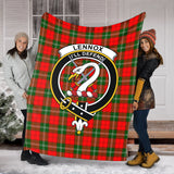 Clan Lennox Modern Crest Tartan Blanket UC431