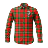 Clan Lennox Modern Crest Tartan Long Sleeve Shirt PC556