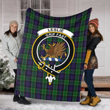 Clan Leslie Hunting Crest Tartan Blanket UC434