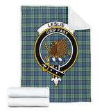 Clan Leslie Hunting Ancient Crest Tartan Blanket UC433