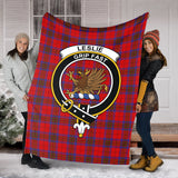 Clan Leslie Modern Crest Tartan Blanket UC435