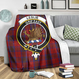 Clan Leslie Red Crest Tartan Blanket UC436