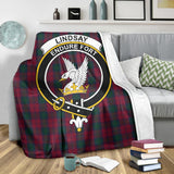 Clan Lindsay Crest Tartan Blanket UC441