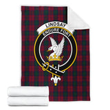 Clan Lindsay Crest Tartan Blanket UC441