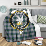 Clan Lindsay Dress Crest Tartan Blanket UC439