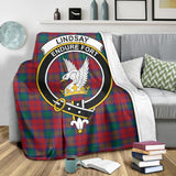 Clan Lindsay Modern Crest Tartan Blanket UC440