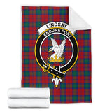 Clan Lindsay Modern Crest Tartan Blanket UC440