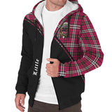 Clan Little Crest Tartan Sherpa Hoodie Curve Style CE546