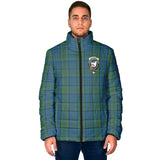 Clan Lockhart Crest Tartan Padded Jacket RF446