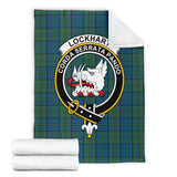 Clan Lockhart Crest Tartan Blanket UC448