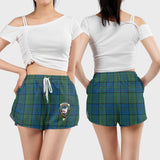 Clan Lockhart Crest Tartan Womens Shorts NW1728