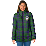 Clan Lockhart Modern Crest Tartan Padded Jacket RF445