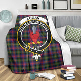 Clan Logan Modern Crest Tartan Blanket UC450