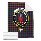 Clan Logan Modern Crest Tartan Blanket UC450