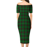 Clan Logie Tartan Off Shoulder Lady Dress VD700