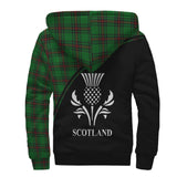 Clan Logie Crest Tartan Sherpa Hoodie Curve Style CE538