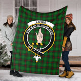 Clan Logie Crest Tartan Blanket UC451