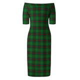 Clan Logie Tartan Off Shoulder Lady Dress VD700