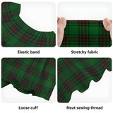 Clan Logie Tartan Off Shoulder Long Dress VL531