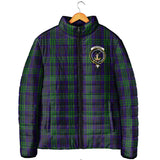 Clan Lumsden Green Crest Tartan Padded Jacket RF450