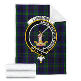 Clan Lumsden Green Crest Tartan Blanket UC452