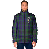 Clan Lumsden Green Crest Tartan Padded Jacket RF450