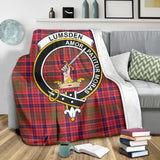 Clan Lumsden Modern Crest Tartan Blanket UC454