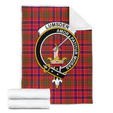 Clan Lumsden Modern Crest Tartan Blanket UC454