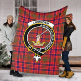 Clan Lumsden Modern Crest Tartan Blanket UC454