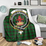 Clan Lundin Crest Tartan Blanket UC456