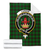 Clan Lundin Crest Tartan Blanket UC456