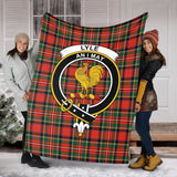 Clan Lyle Crest Tartan Blanket UC457