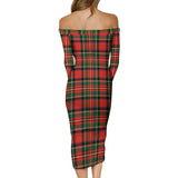 Clan Lyle Tartan Off Shoulder Lady Dress VD693