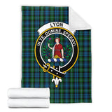 Clan Lyon Crest Tartan Blanket UC458