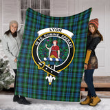 Clan Lyon Crest Tartan Blanket UC458