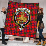 Clan MacGillivray Modern Crest Tartan Premium Quilt FC451