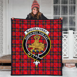 Clan MacGillivray Modern Crest Tartan Premium Quilt FC451