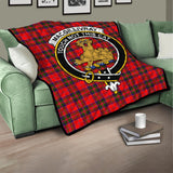 Clan MacGillivray Modern Crest Tartan Premium Quilt FC451