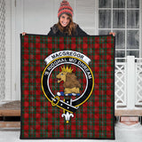 Clan MacGregor Crest Tartan Premium Quilt FC446