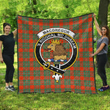 Clan MacGregor Ancient Crest Tartan Premium Quilt FC449